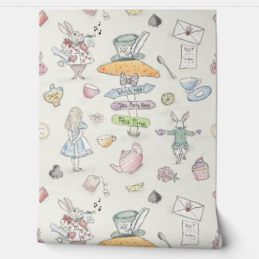 アリスのお茶パーティー 壁紙 (ほどく)