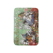 アリスのカードwonderlandハットウサギ バスマット (正面縦)