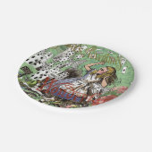 アリスのカードwonderlandハットウサギ ペーパープレート (アングル)