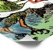 アリスのカードwonderlandハットウサギ ポスター (コーナー)