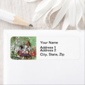 アリスのカードwonderlandハットウサギ ラベル (インサイチュ)