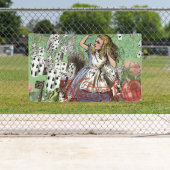 アリスのカードwonderlandハットウサギ 横断幕 (インサイチュ)