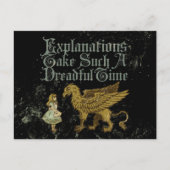 アリスのグリフィンの説明は、とっても恐ろしい話だ ポストカード (正面)