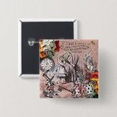 アリスのナンセンスワンダーカーテン 缶バッジ (正面&裏面)