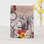 アリスのナンセンス不思議の国のカーテン カード (黄色い花)