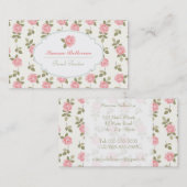 アリスのロマンチックなヴィンテージのバラ 名刺 (正面/裏面)