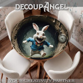 アリスのワンダーランドの白うさぎ#1デクページ 薄葉紙