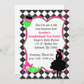 アリスの不思議なティーパーティーの招待状 招待状 (正面/裏面)