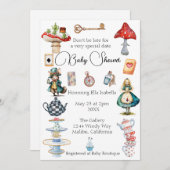 アリスの不思議なティーパーティー 招待状 (正面/裏面)