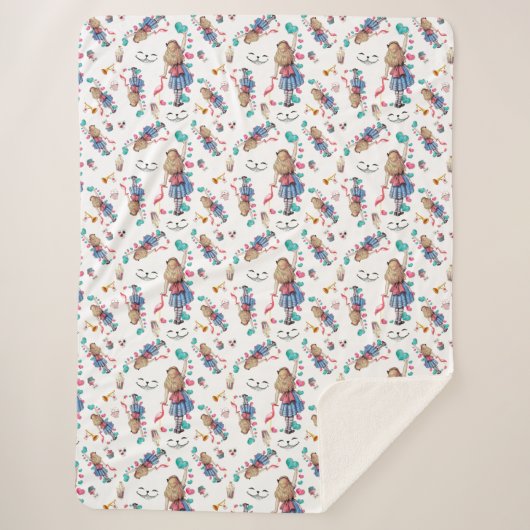 アリスの不思議の国はブランケットを冒険します シェルパブランケット (正面)
