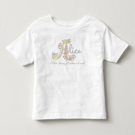 アリスの女の子の名前の意味モノグラムハート トドラーTシャツ