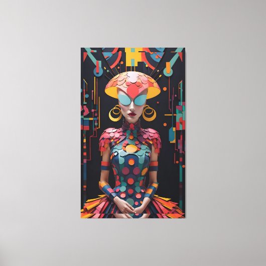 アリスの新しいアフタヌーンティーパーティー- Ken Gage Art キャンバスプリント (正面)