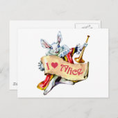 アリスの白いウサギは言います、"私は愛しますアリス"を ポストカード (正面/裏面)