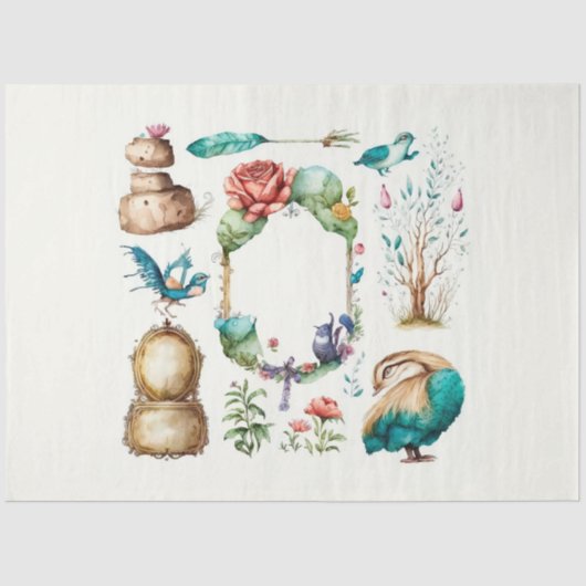 アリスの茶パーティーシリーズデザイン12 薄葉紙 (正面)