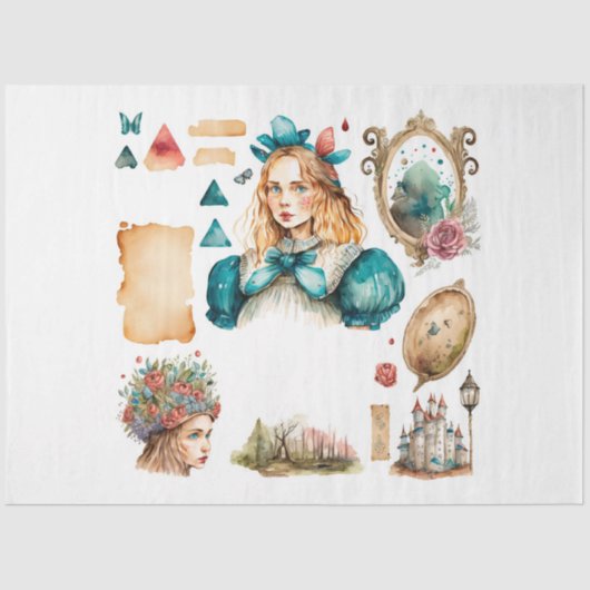 アリスの茶パーティーシリーズデザイン4 薄葉紙 (正面)