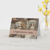 アリスの誕生日じゃないパーティー ウサギ ハッター カード (黄色い花)