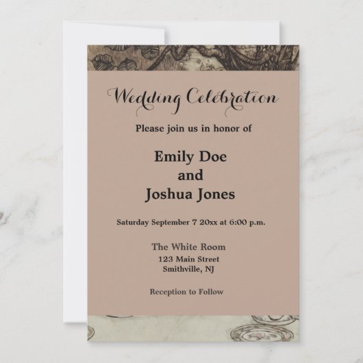 アリスの誕生日じゃないパーティー ウサギ ハッター 招待状 (正面)