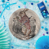 アリスの#inの不思議の国のウサギのスケッチの芸術 ペーパープレート (パーティー)