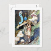 アリスはいもむしにアドバイスをもってこようとして ポストカード (正面/裏面)