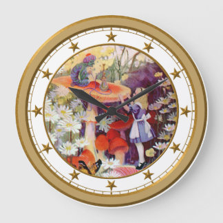 アリスはいもむしにアドバイスを求める ラージ壁時計