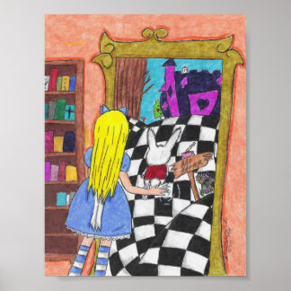 アリスはガラスのポスターを見て ポスター