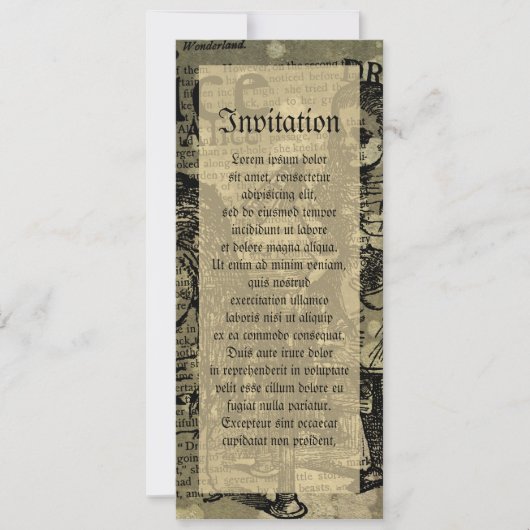 アリスはコラージュを飲む 招待状 (正面)