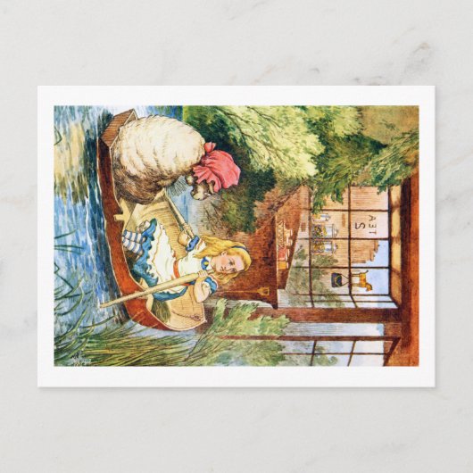 アリスはヒツジに回った老女として見ました ポストカード (正面)
