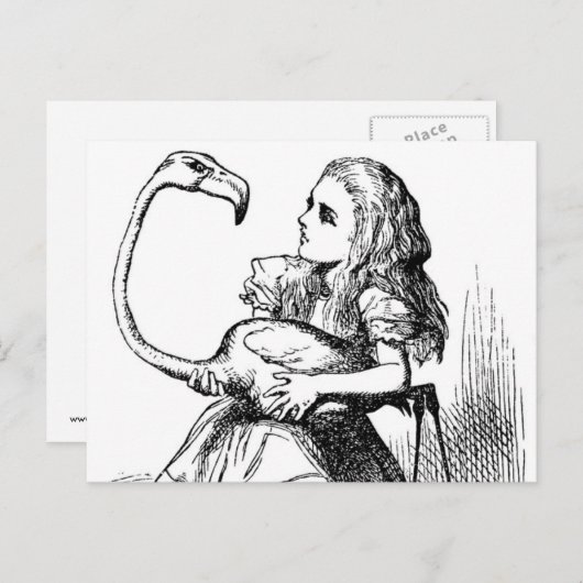 アリスはフラミ遊ゴでクロケーをしようとした ポストカード (正面/裏面)