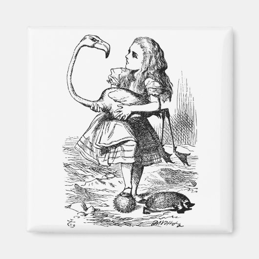 アリスはフラミ遊ゴでクロケーをしようとした マグネット (正面)