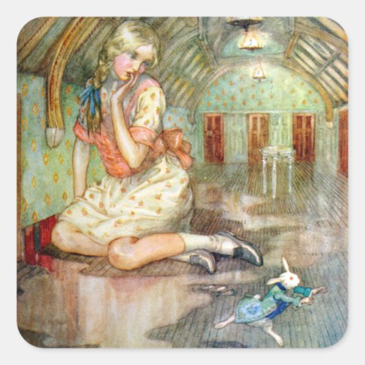 アリスはワンダーランドでは家が広すぎる スクエアシール (正面)