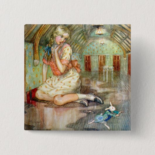 アリスはワンダーランドでは家が広すぎる 缶バッジ (正面)