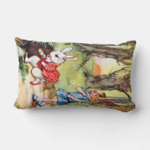 アリスは不思議の国に白いウサギを後を追います ランバークッション (裏面)