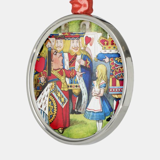 アリスは不思議の国のハートの女王に会います メタルオーナメント (左)