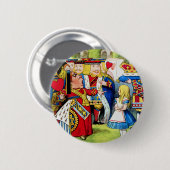 アリスは不思議の国のハートの女王に会います 缶バッジ (正面&裏面)