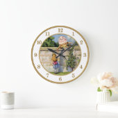 アリスは不思議の国のHumpty Dumptyに会います ラージ壁時計 (ホーム)