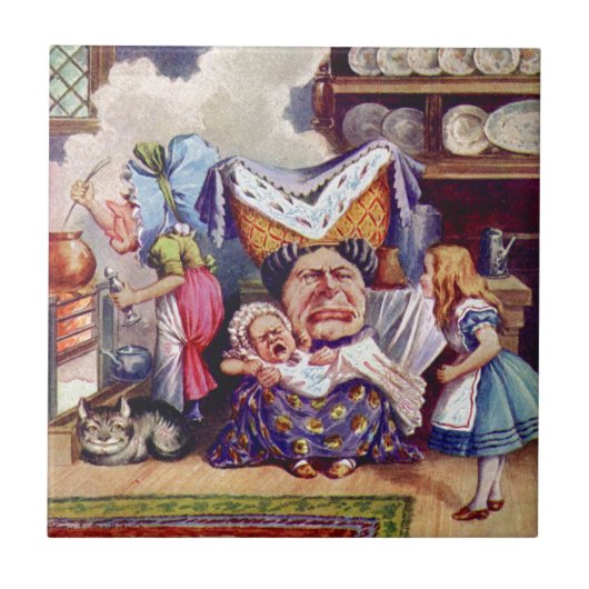 アリスは公爵夫人およびPicのベビーに会います タイル (正面)