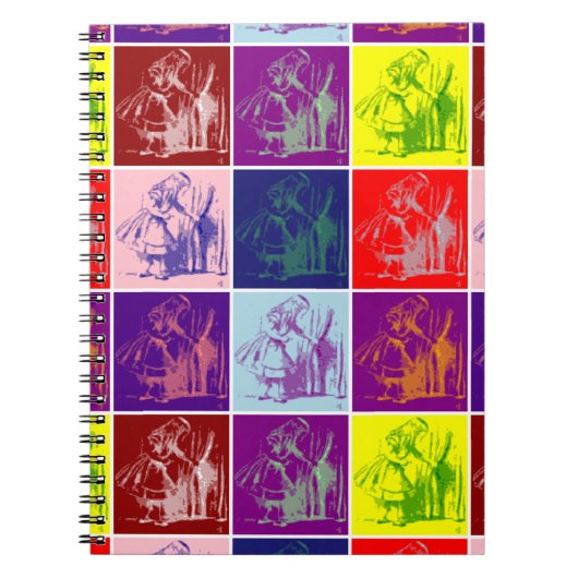 アリスは小さなドアアートを見つけていポップ・アートのる ノートブック (正面)