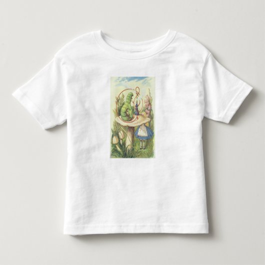 アリスは幼虫に会います トドラーTシャツ (正面)