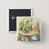 アリスは幼虫に会います 缶バッジ (正面&裏面)