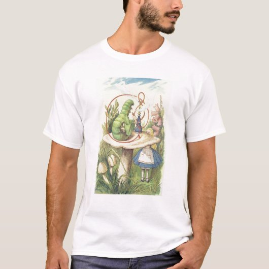 アリスは幼虫に会います Tシャツ (正面)