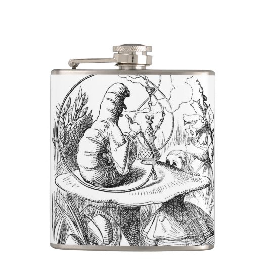 アリスは幼虫-不思議の国のアリス--に会います フラスク (正面)