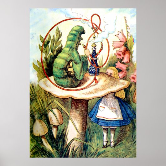 アリスは毛虫にアドバイスを求める ポスター (正面)