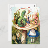 アリスは毛虫にアドバイスを求める ポストカード (正面/裏面)