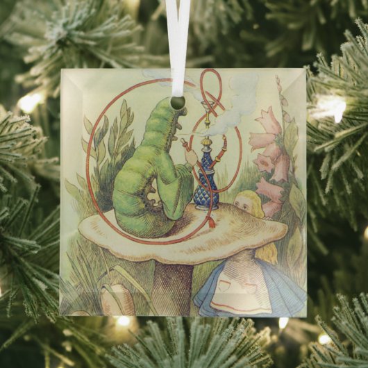 アリスは毛虫に出くわす ガラスオーナメント (インサイチュ)