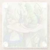 アリスは毛虫に出くわす ガラスコースター (裏面)