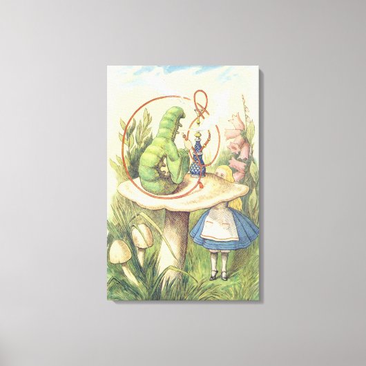 アリスは毛虫に出くわす キャンバスプリント (正面)