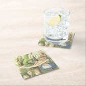 アリスは毛虫に出くわす スクエアペーパーコースター (インサイチュ)