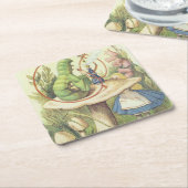 アリスは毛虫に出くわす スクエアペーパーコースター (アングル)