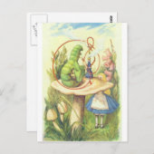 アリスは毛虫に出くわす ポストカード (正面/裏面)