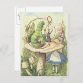 アリスは毛虫に出くわす ポストカード (正面/裏面)